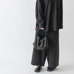 MUJI：(zip)hand bag- S. black 3枚目の画像