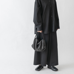 MUJI：(zip)hand bag- S. black 5枚目の画像