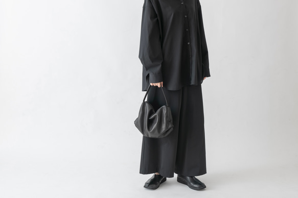 MUJI：(zip)hand bag- S. black 5枚目の画像