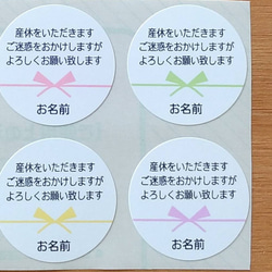 名入れ  産休シール＊6色熨斗シール48枚セット＊水引き 3枚目の画像