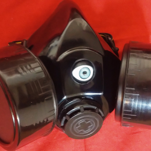 目玉 眼球ガスマスク コスプレ ゴシック フェティッシュ ハロウィン