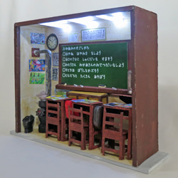 「電飾」教室　完成モデル　ジオラマ　ミニチュア　 4枚目の画像