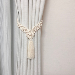 2本set✯macramé マクラメ編み カーテンタッセル 1枚目の画像