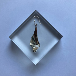 melty petal pierce/earring【silver925】パール　淡水パール　花びら　シルバー　 8枚目の画像