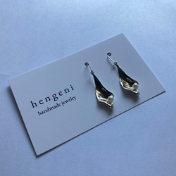 melty petal pierce/earring【silver925】パール　淡水パール　花びら　シルバー　 19枚目の画像