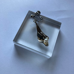 melty petal pierce/earring【silver925】パール　淡水パール　花びら　シルバー　 9枚目の画像