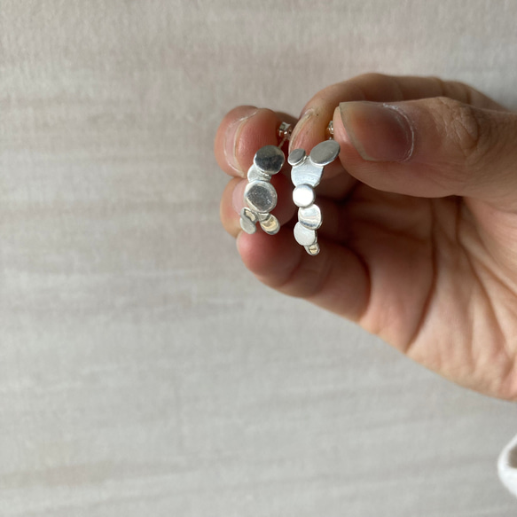 marumaru earring/pierce【silver925】丸　シンプル　個性的　シルバー　シルバー925 10枚目の画像