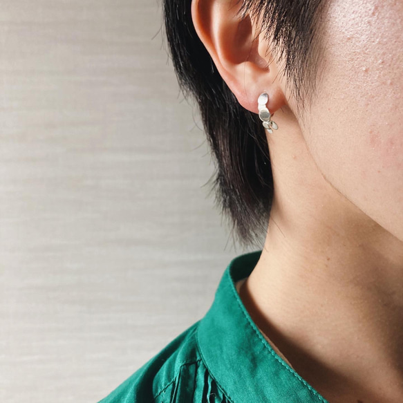 marumaru earring/pierce【silver925】丸　シンプル　個性的　シルバー　シルバー925 3枚目の画像