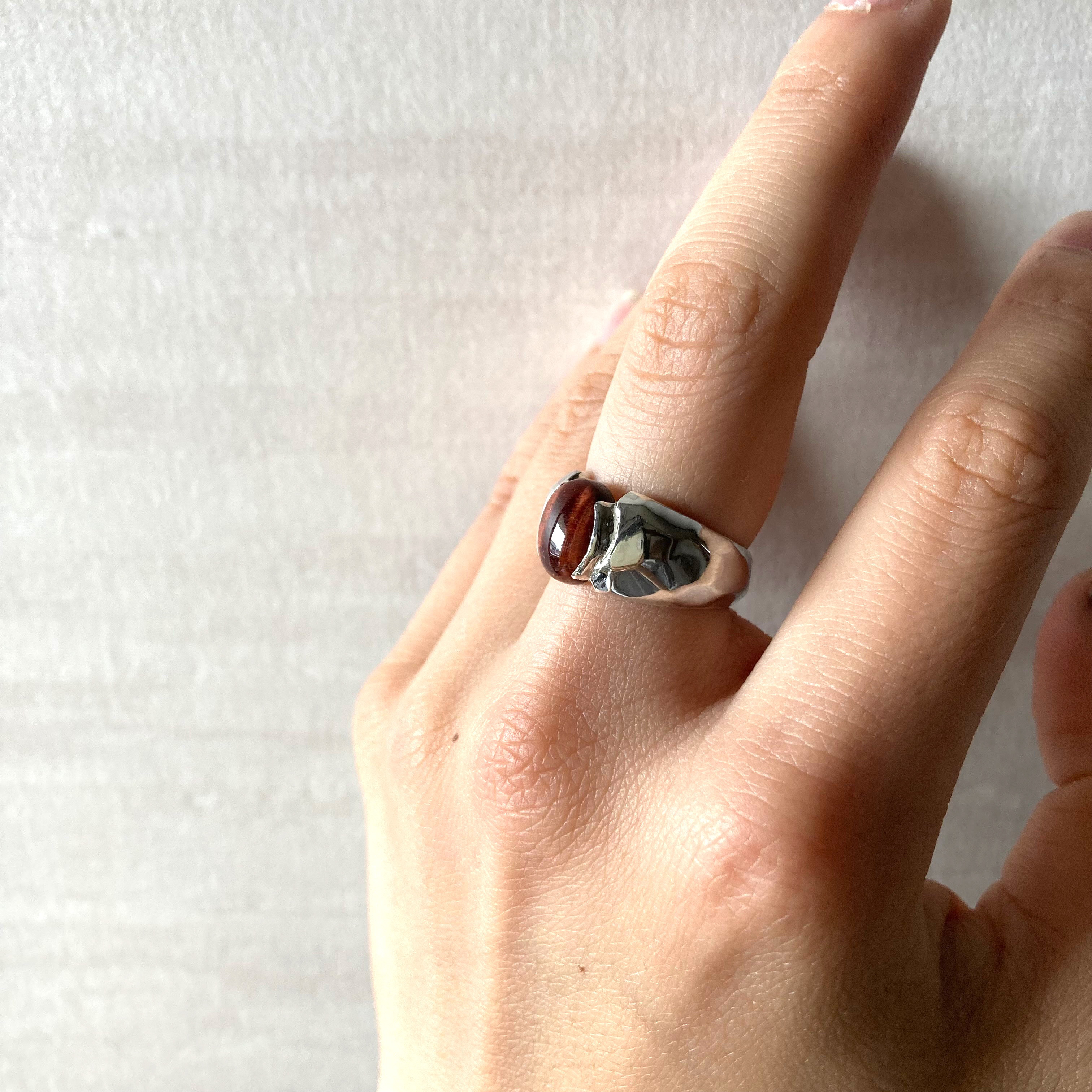グランドホールセール rocky ring【silver925】レッドタイガーアイ タイガー 天然石 アクセサリー