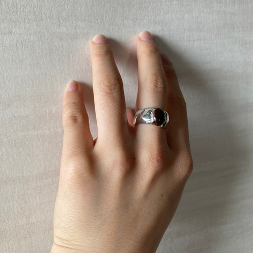 rocky ring【silver925】レッドタイガーアイ 天然石 タイガー