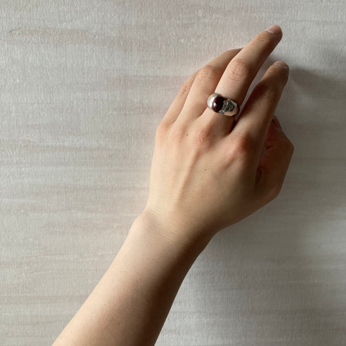 rocky ring【silver925】レッドタイガーアイ 天然石 タイガー