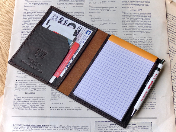 イタリア革のメモ帳カバー／ブロックロディアNo.12専用 3枚目の画像
