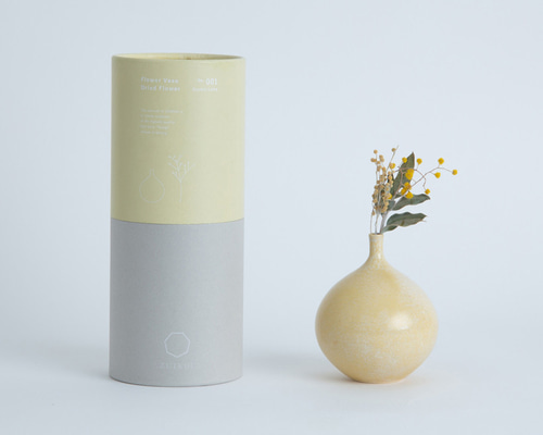 フラワーベース＆ドライフラワー No.001 Cosmic Latte 一輪挿し・花瓶