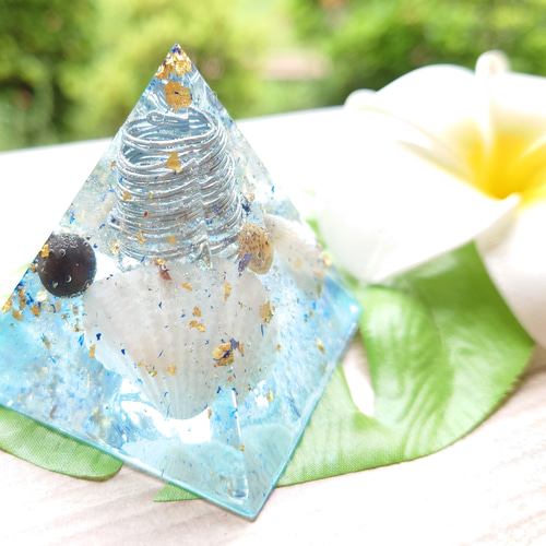 神様の御神氣の溜まる✨願いの叶う✨本物のオルゴナイト✩ブルー