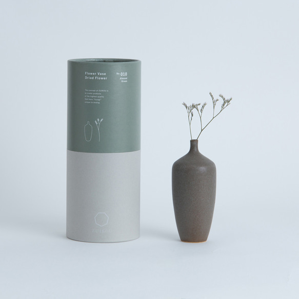 フラワーベース＆ドライフラワー No.010 Almond Green 一輪挿し・花瓶