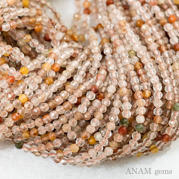 【32㎝】コッパールチル 2mm ボールカット (ビーズ素材)★ANAM gems 2枚目の画像