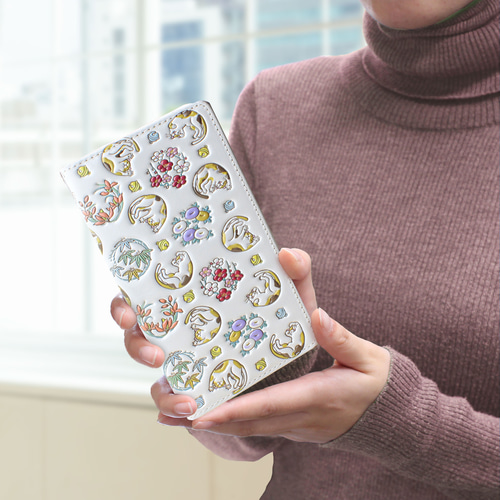 浅草文庫 多機種対応 スマホケース 手帳型 吸盤式 牛革（文庫革