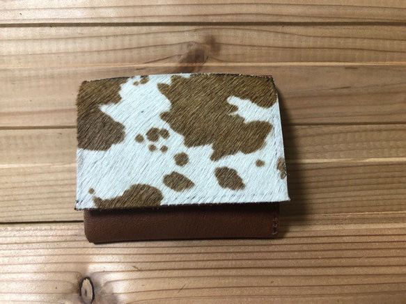 ハラコレザー三つ折りコンパクト財布☆ 三つ折り財布 wakaba 通販