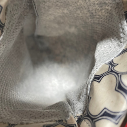 ラミネート生地の消臭マナーポーチ　口大きめ　モロッカン柄 4枚目の画像