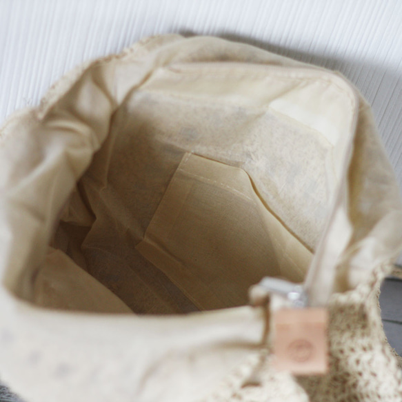 おひさまのバッグ 大きめサイズ ペーパー 軽量 夏バッグ 編みバッグ 再販まつり2023 B-292 7枚目の画像
