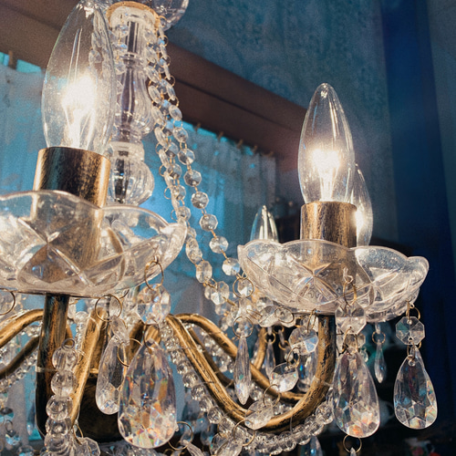 マンションシャンデリア/ 8灯式 クリスタルガラス シャンデリア