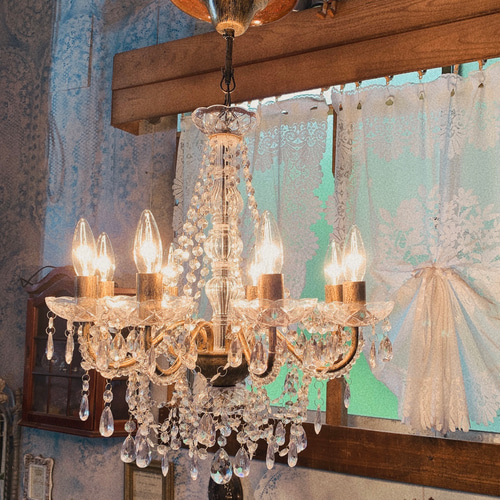 マンションシャンデリア/ 8灯式 クリスタルガラス シャンデリア