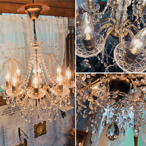 マンションシャンデリア/ 8灯式 クリスタルガラス シャンデリア  