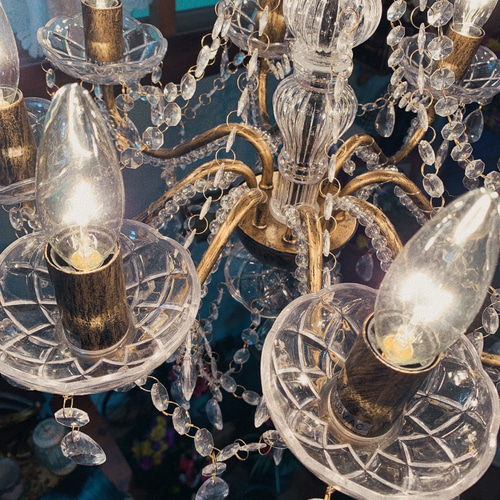 マンションシャンデリア/ 8灯式 クリスタルガラス シャンデリア