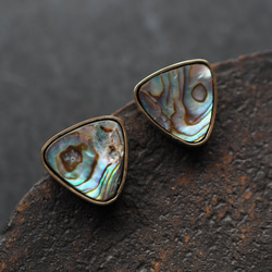 abalone shell brass pierce (hakuchuumu) 3枚目の画像