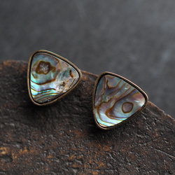 abalone shell brass pierce (hakuchuumu) 2枚目の画像
