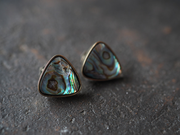 abalone shell brass pierce (hakuchuumu) 7枚目の画像