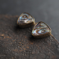 abalone shell brass pierce (hakuchuumu) 5枚目の画像