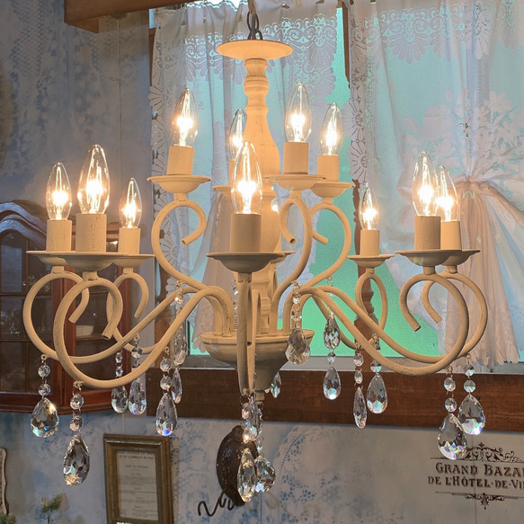 マンションシャンデリア/ 12灯式 クリスタルガラス シャンデリア  