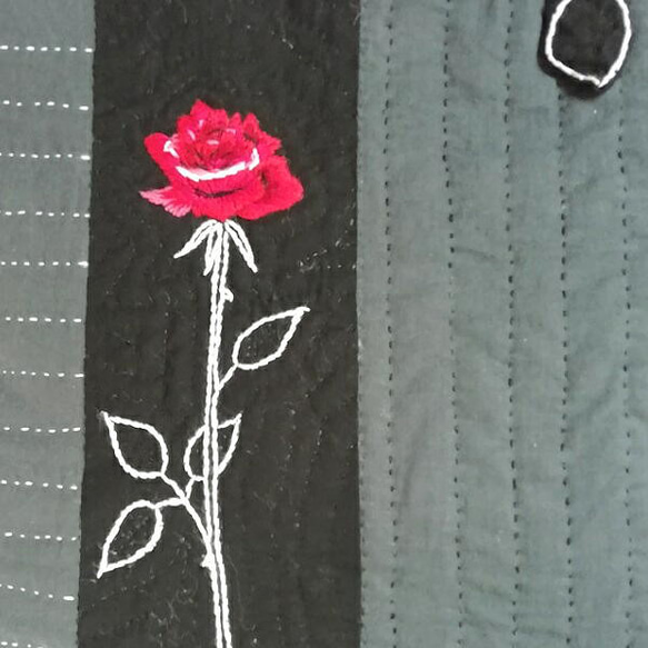 バラの刺繍のトートバック「送料無料」 6枚目の画像