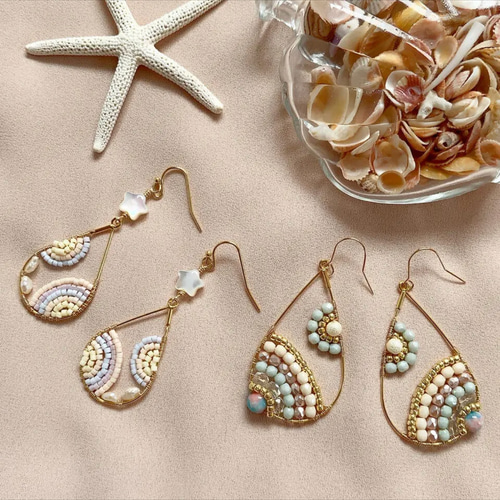 ハワイアン マーメイド ビーズ ピアス／イヤリング ピアス