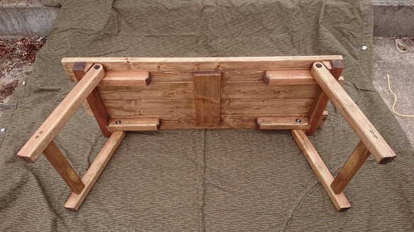 木製　折りたたみローテーブル②　　 3枚目の画像