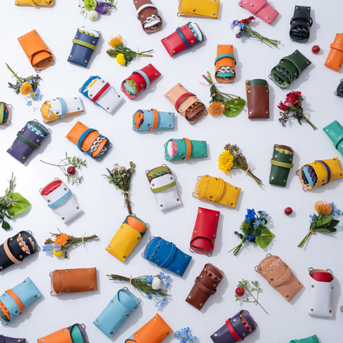 シザーケース 4丁差し オレンジ 青緑 美容師 トリマー その他