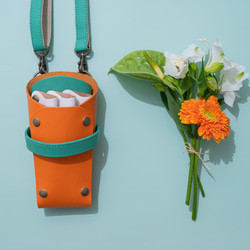 シザーケース 4丁差し オレンジ 青緑 美容師 トリマー その他ケース