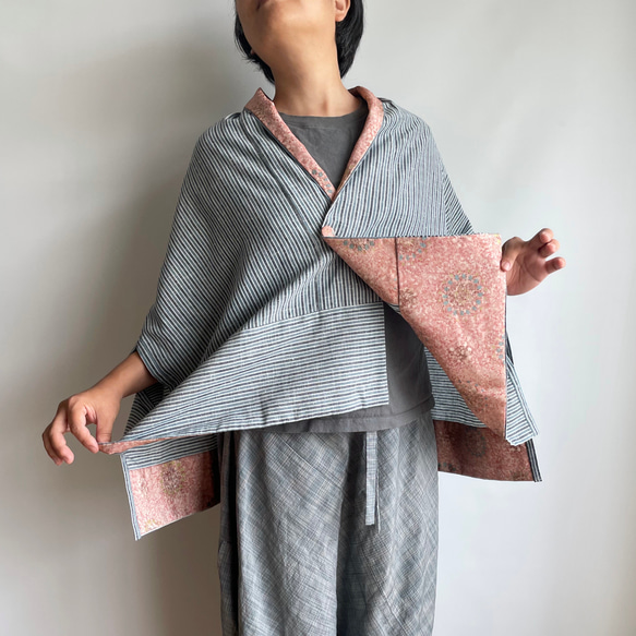 Unique | Triangle HAORI a lining & a brooch -TRH149 第8張的照片