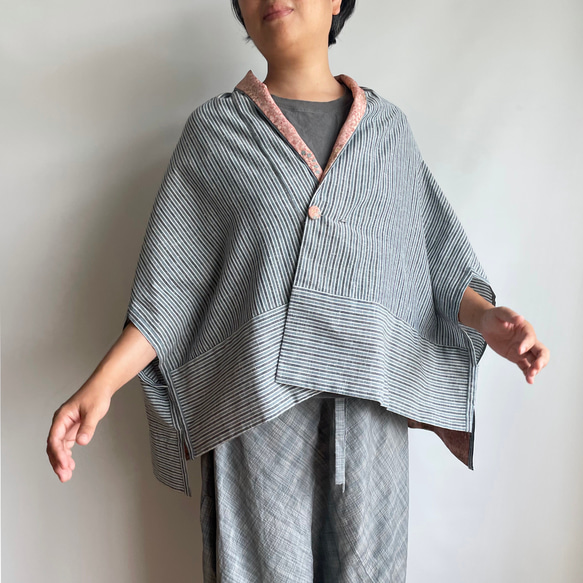 Unique | Triangle HAORI a lining & a brooch -TRH149 第5張的照片