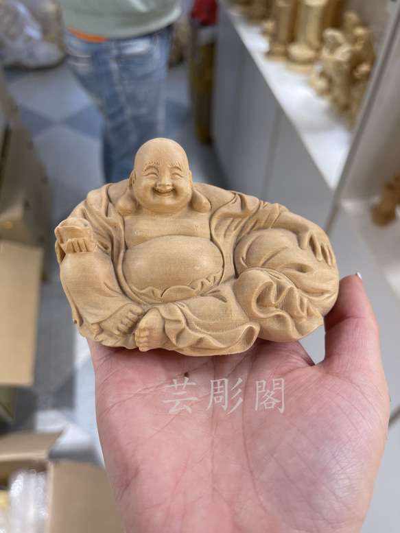 備前焼　布袋尊像　置物　仏像　仏教美術　骨董品、美術品 備前焼 布袋尊 置物 仏教美術 幅28cm 骨董品 古美術 逸品｜Yahoo
