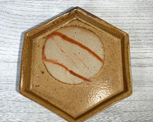 備前焼六角皿【山本年信】 中皿 備前焼ギャラリーFujimi 通販 13956839