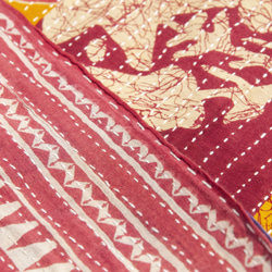 クリスマスギフト交換ギフトバレンタインデーギフトバースデーギフト母の日ギフト手縫いサリ布ステッチシルクスカーフ/刺繍シルクスカー 6枚目の画像