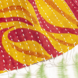 クリスマスギフト交換ギフトバレンタインデーギフトバースデーギフト母の日ギフト手縫いサリ布ステッチシルクスカーフ/刺繍シルクスカー 5枚目の画像