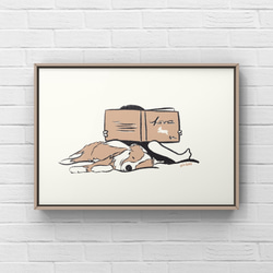 ボーダーコリー【読み聞かせ】A4ポスター　犬　ペット　イラスト　うちの子 3枚目の画像