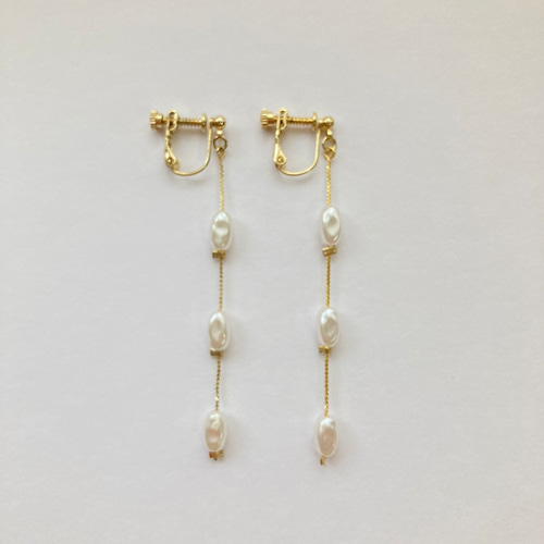 まべパールノンホールピアス パール ノンホールピアス アコヤ真珠 透明 イヤリング 約7.0mm 結婚式