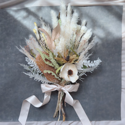 バンクシア&ココフラワーwhite natural bouquet 5枚目の画像