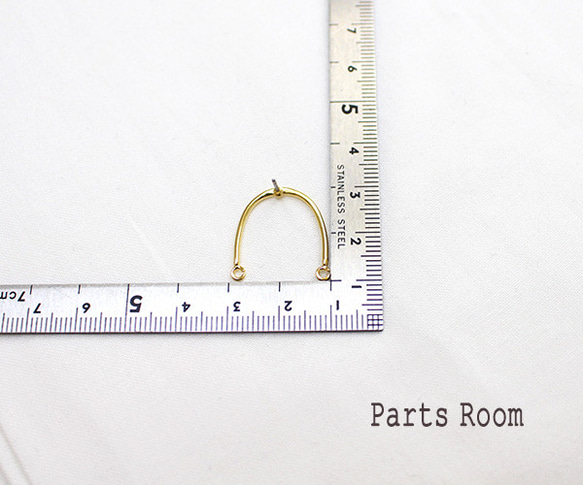 [4 件] 馬蹄形耳環 [金色] [無鈦後扣] -mt-3634 第4張的照片