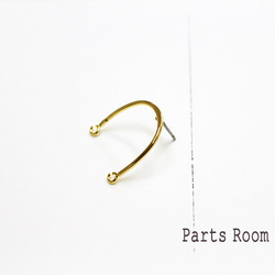 [4 件] 馬蹄形耳環 [金色] [無鈦後扣] -mt-3634 第2張的照片