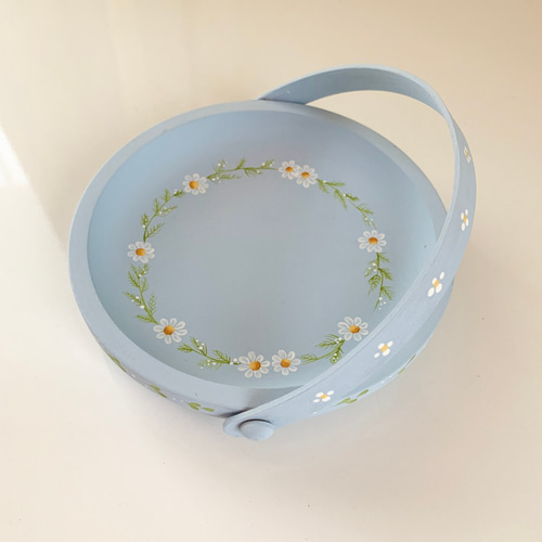 可憐な小花のキャンディトレイ トールペイント フリーボックス・小物